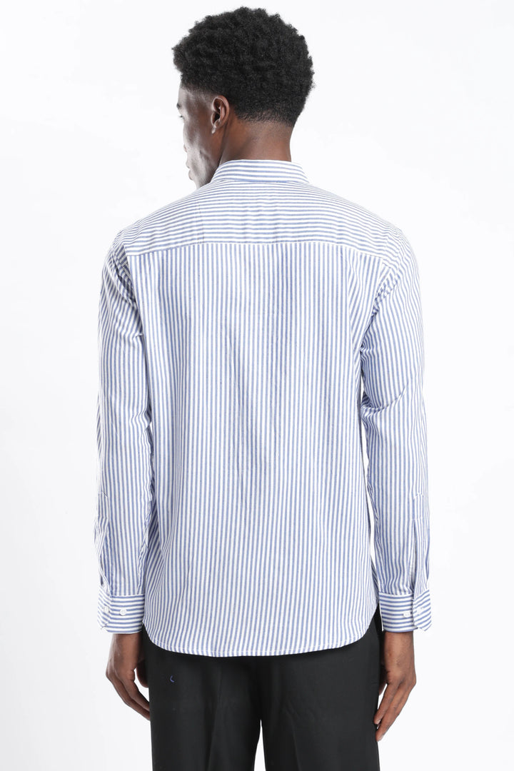 Blue stripe cotton shirt