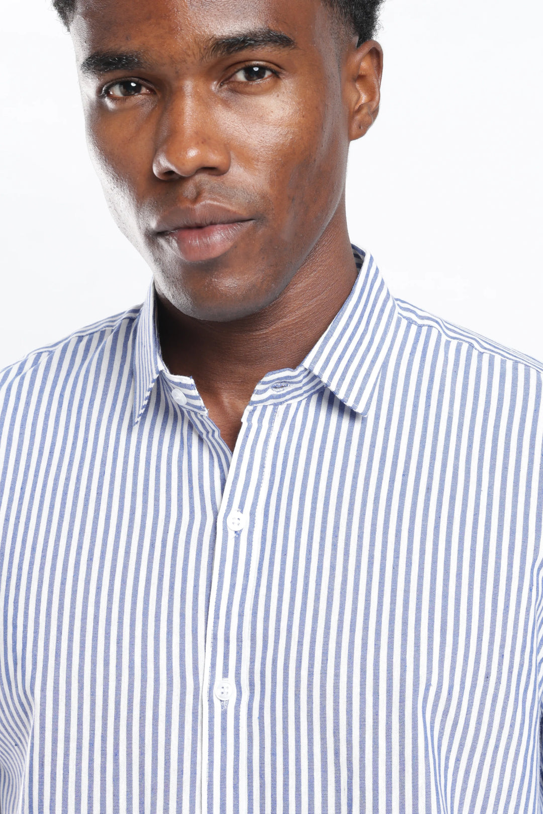 Blue stripe cotton shirt