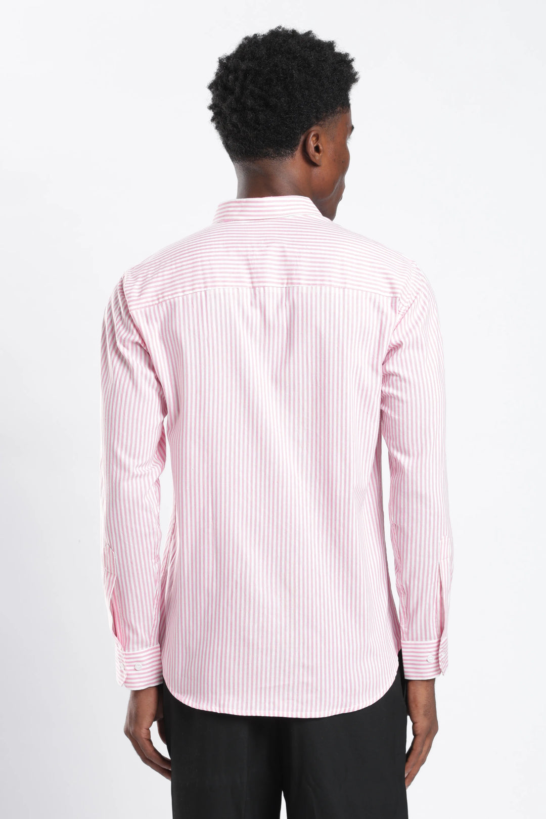 Pink stripe cotton shirt