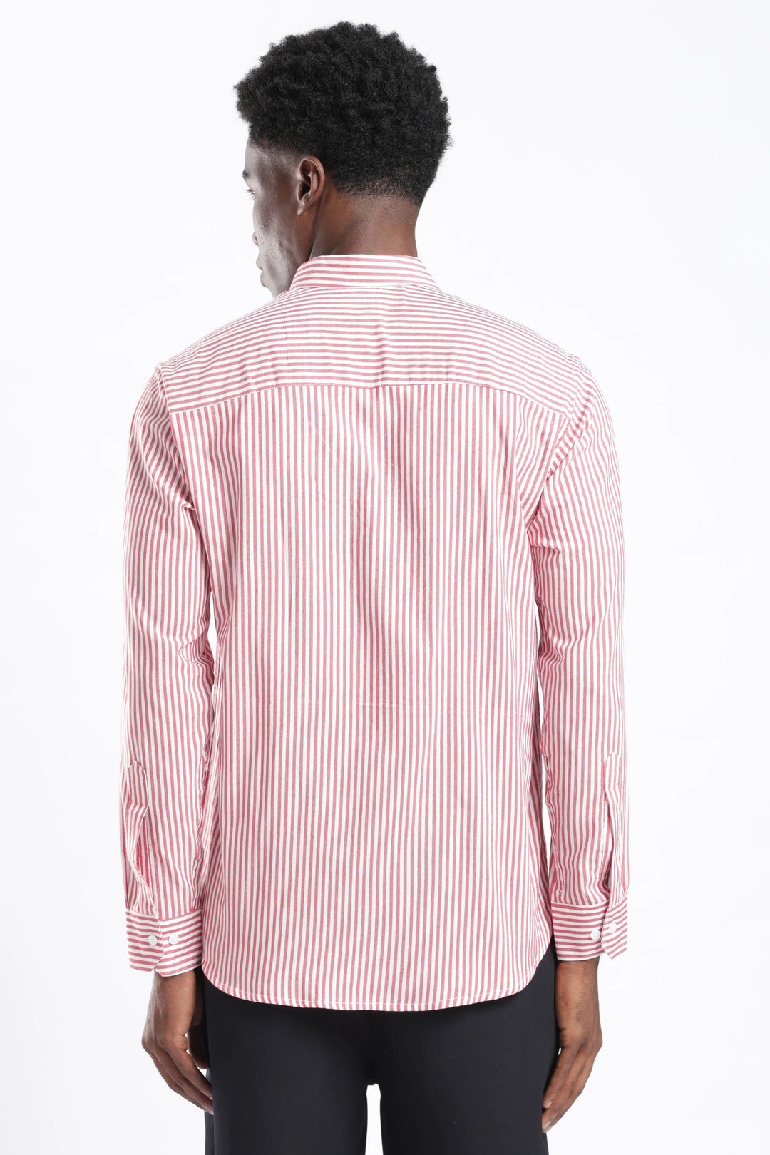 Red stripe cotton shirt