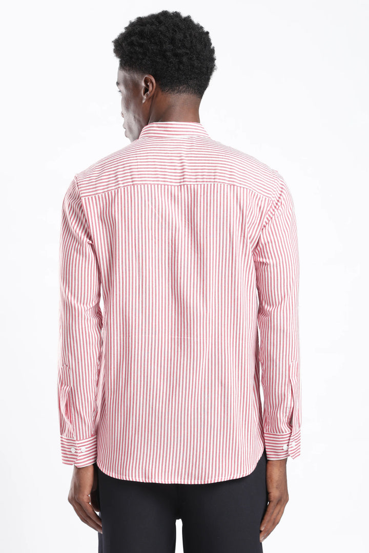 Red stripe cotton shirt