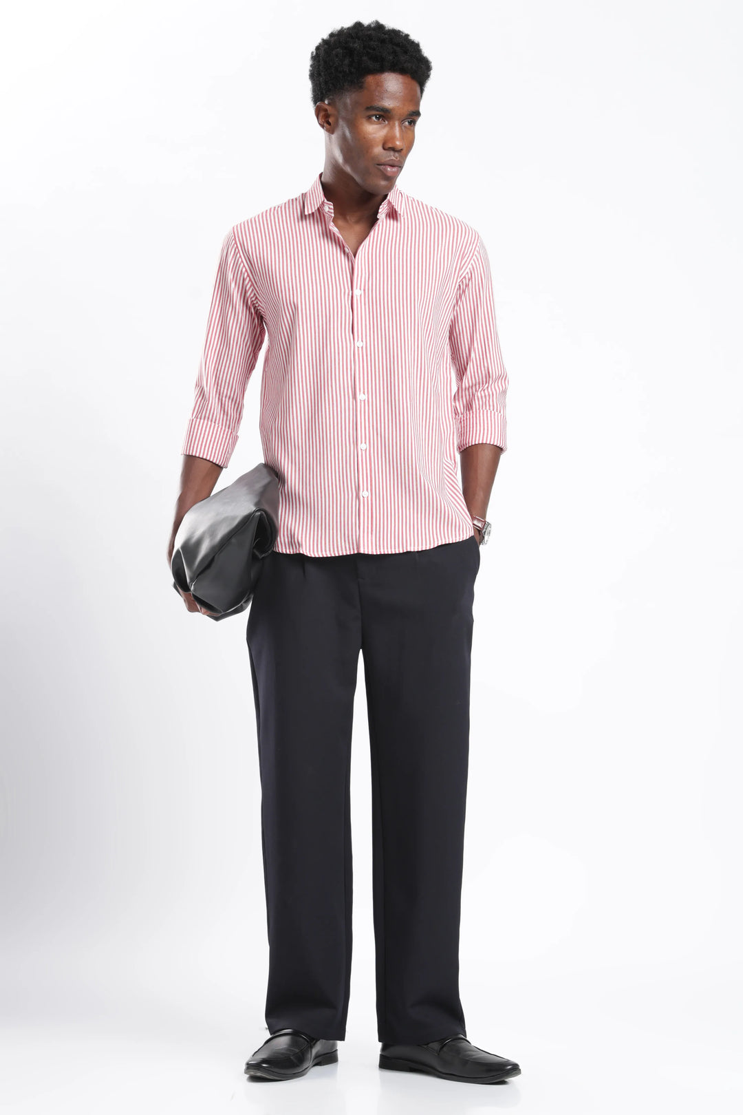 Red stripe cotton shirt