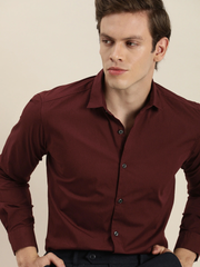 Plain Maroon Full Sleeve Shirt