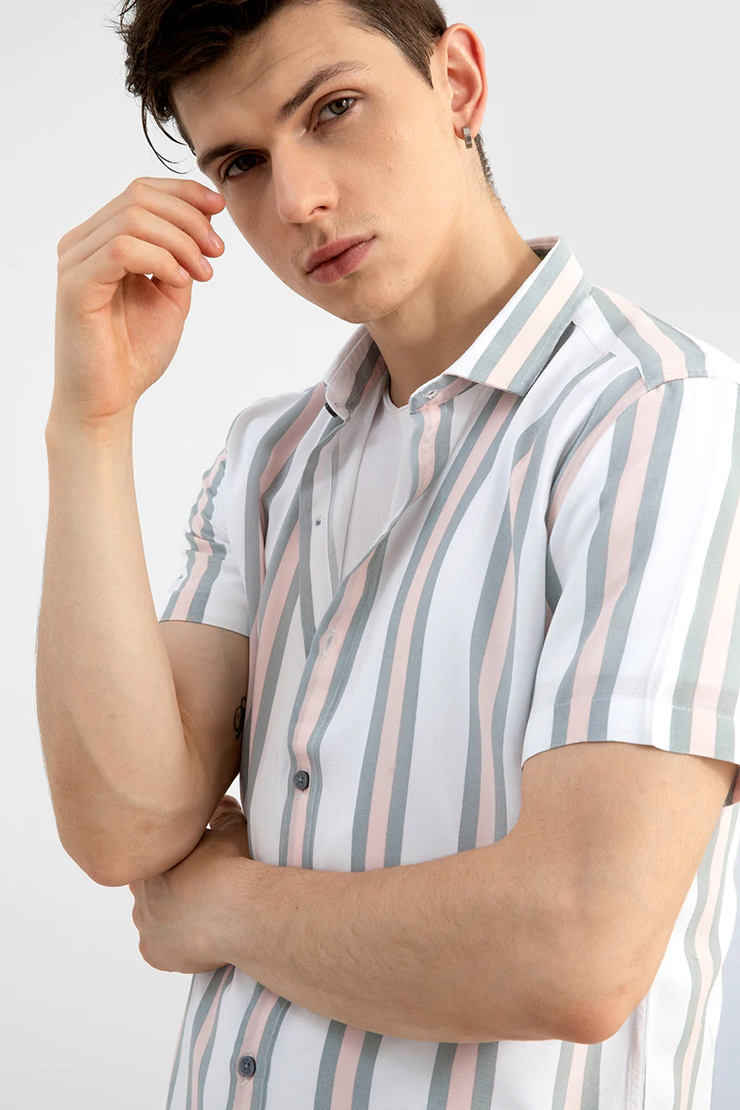Dawn Pink Stripe  Shirt