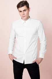 Plain White Full Sleeve Shirt