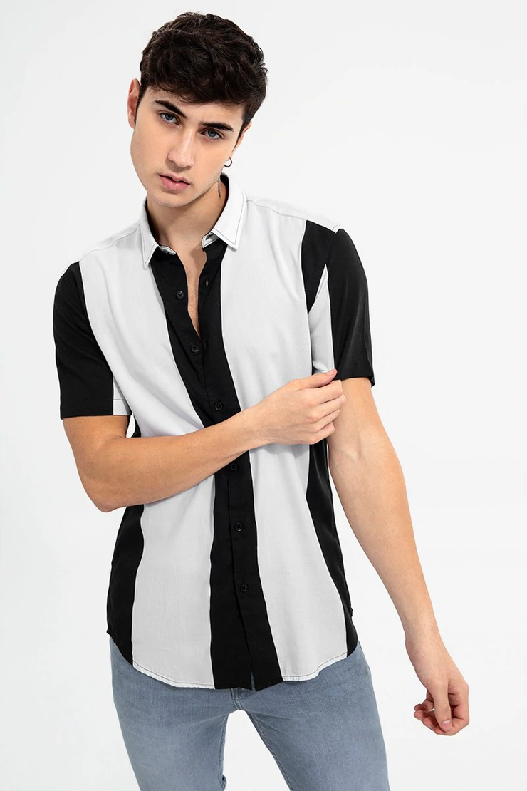 Black Big Stripe  Shirt
