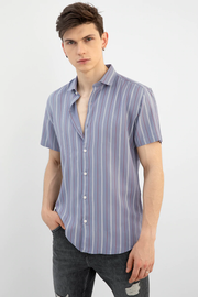 Santas Gray Stripe  Shirt