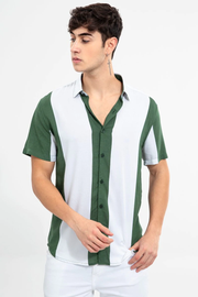 Mineral Green Big Stripe  Shirt