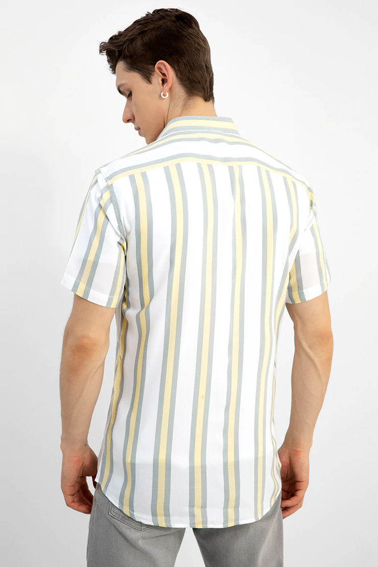 Lemon Chiffon Stripe  Shirt