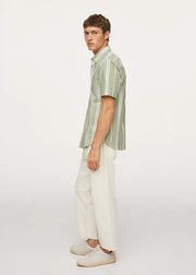 CROCODILE GREEN STRIPE SHIRT