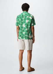 Green Floral Printed Shirt