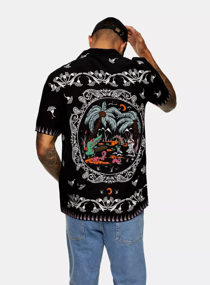 crocodile print shirt