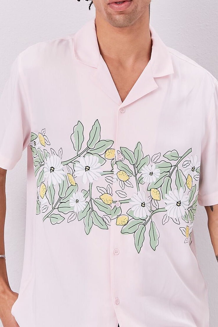 Lavender Flower Printed Shirt