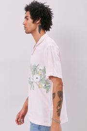 Lavender Flower Printed Shirt