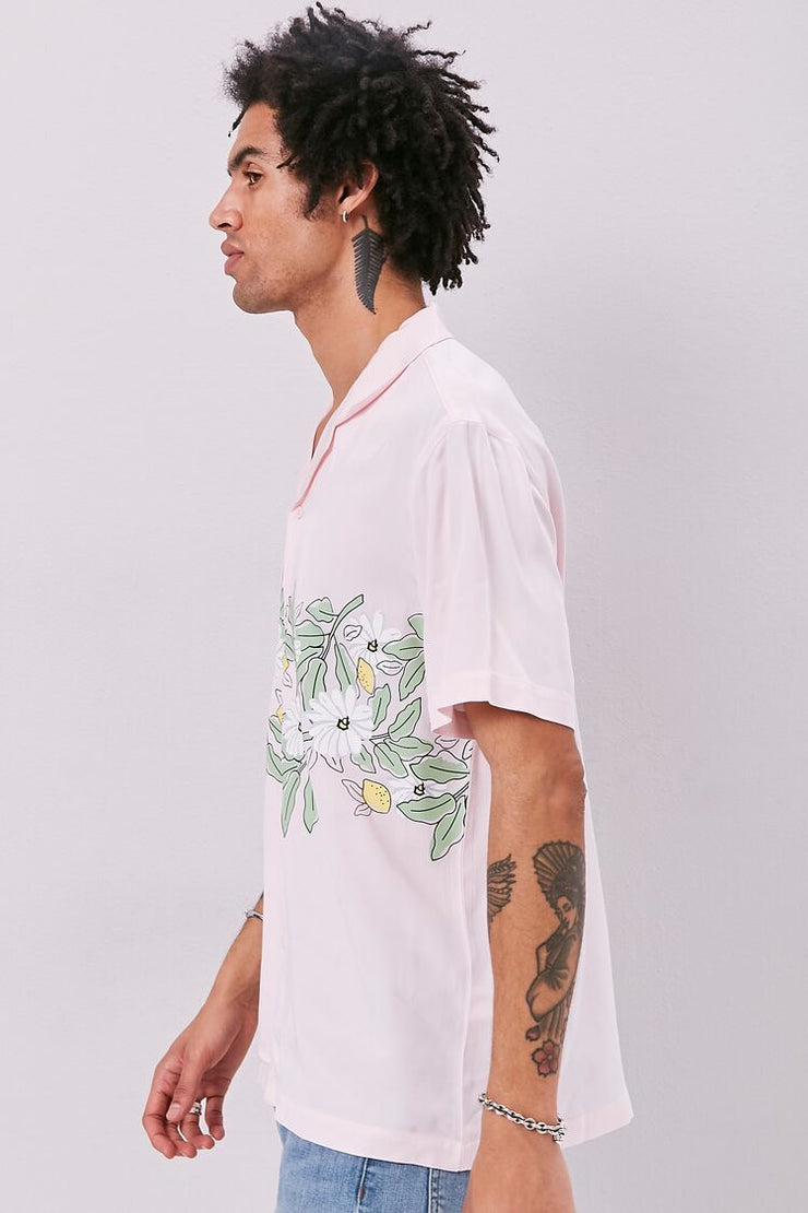 Lavender Flower Printed Shirt